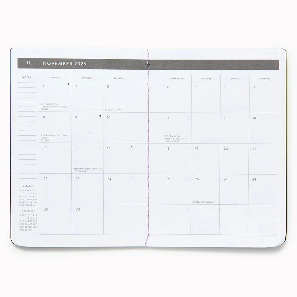 2025-2026 Paper Source Dark Academia Monthly Pocket Planner - Image 3