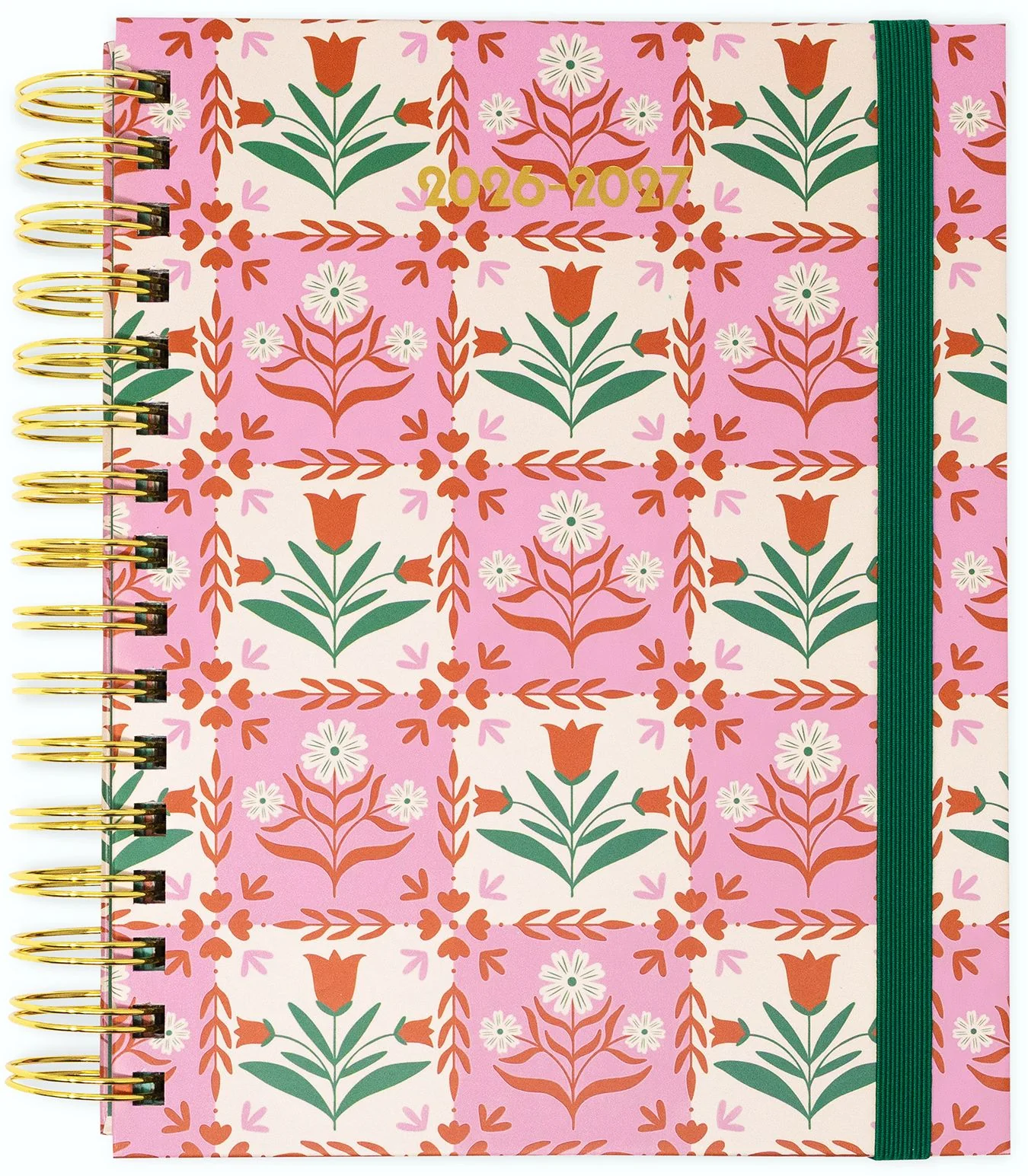 2026-2027 Bando 17 Month Medium Planner, Pink Tile Floral