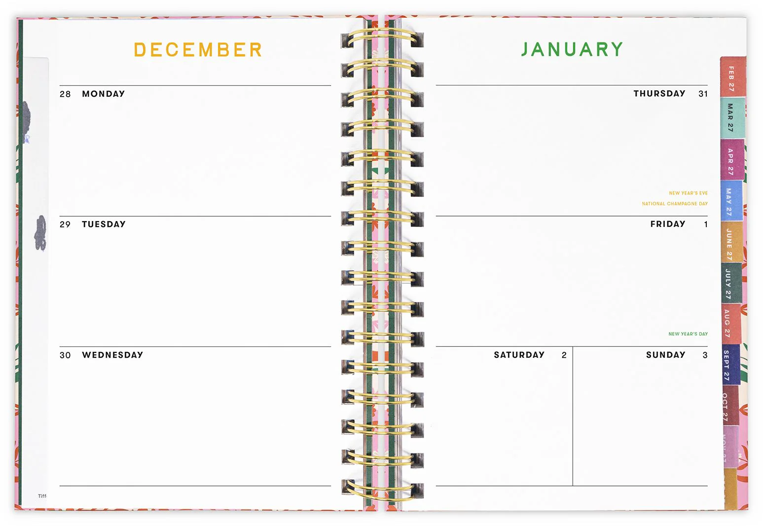 2026-2027 Bando 17 Month Medium Planner, Pink Tile Floral - Image 6