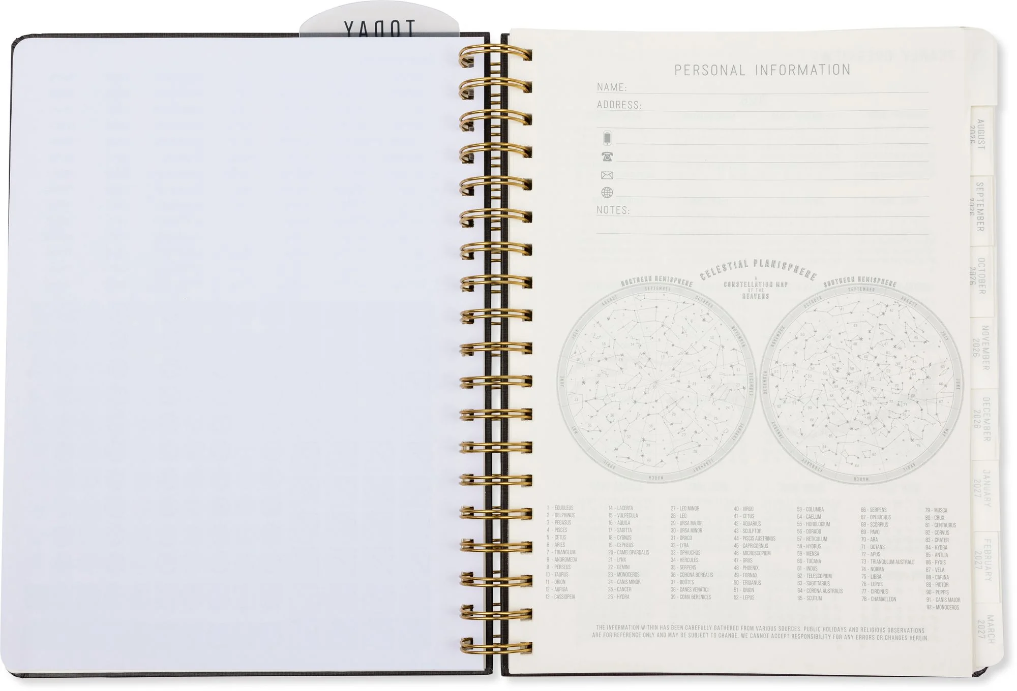 2026-2027 Black Standard Issue Weekly Desk Planner - Image 11