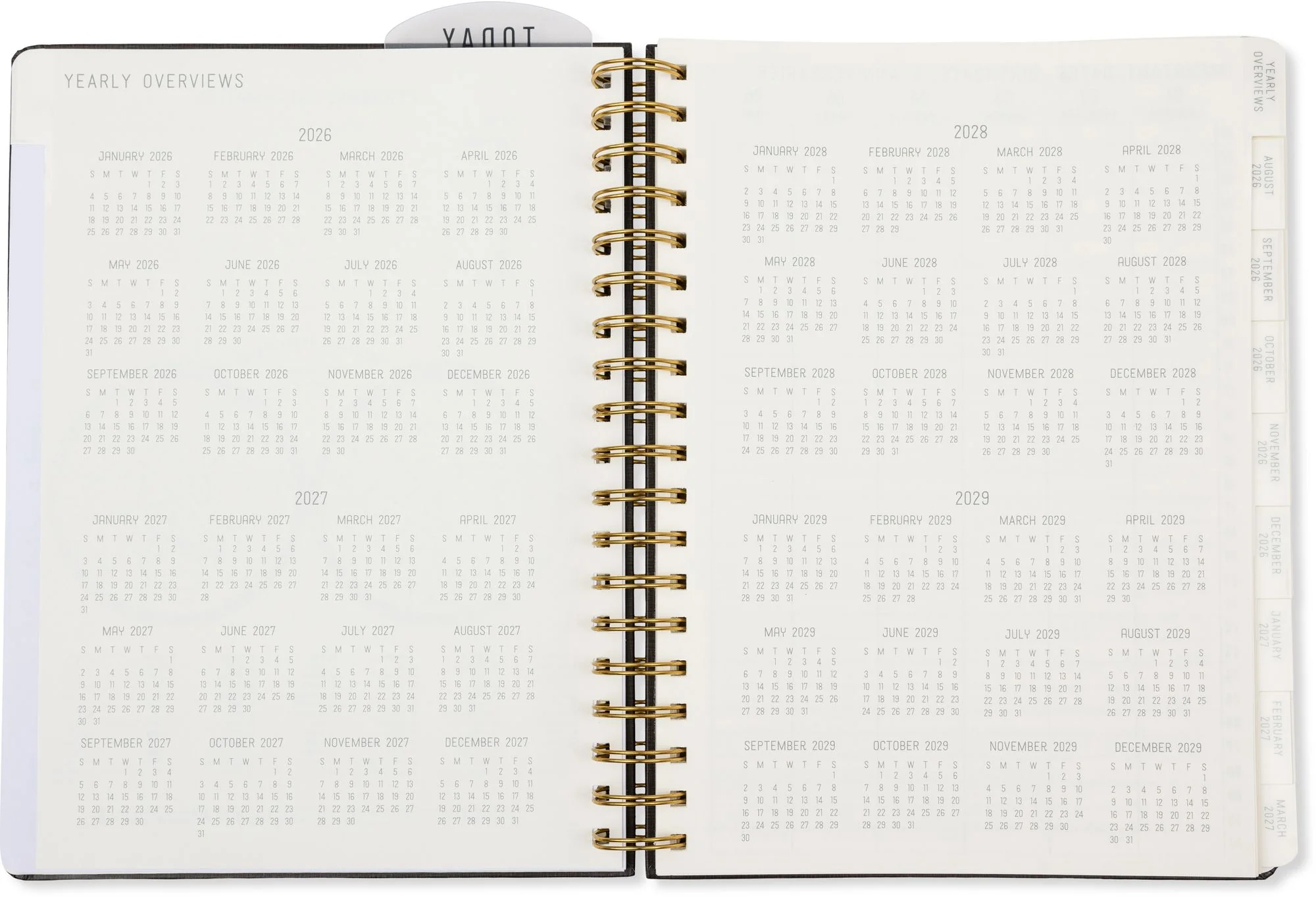 2026-2027 Black Standard Issue Weekly Desk Planner - Image 12