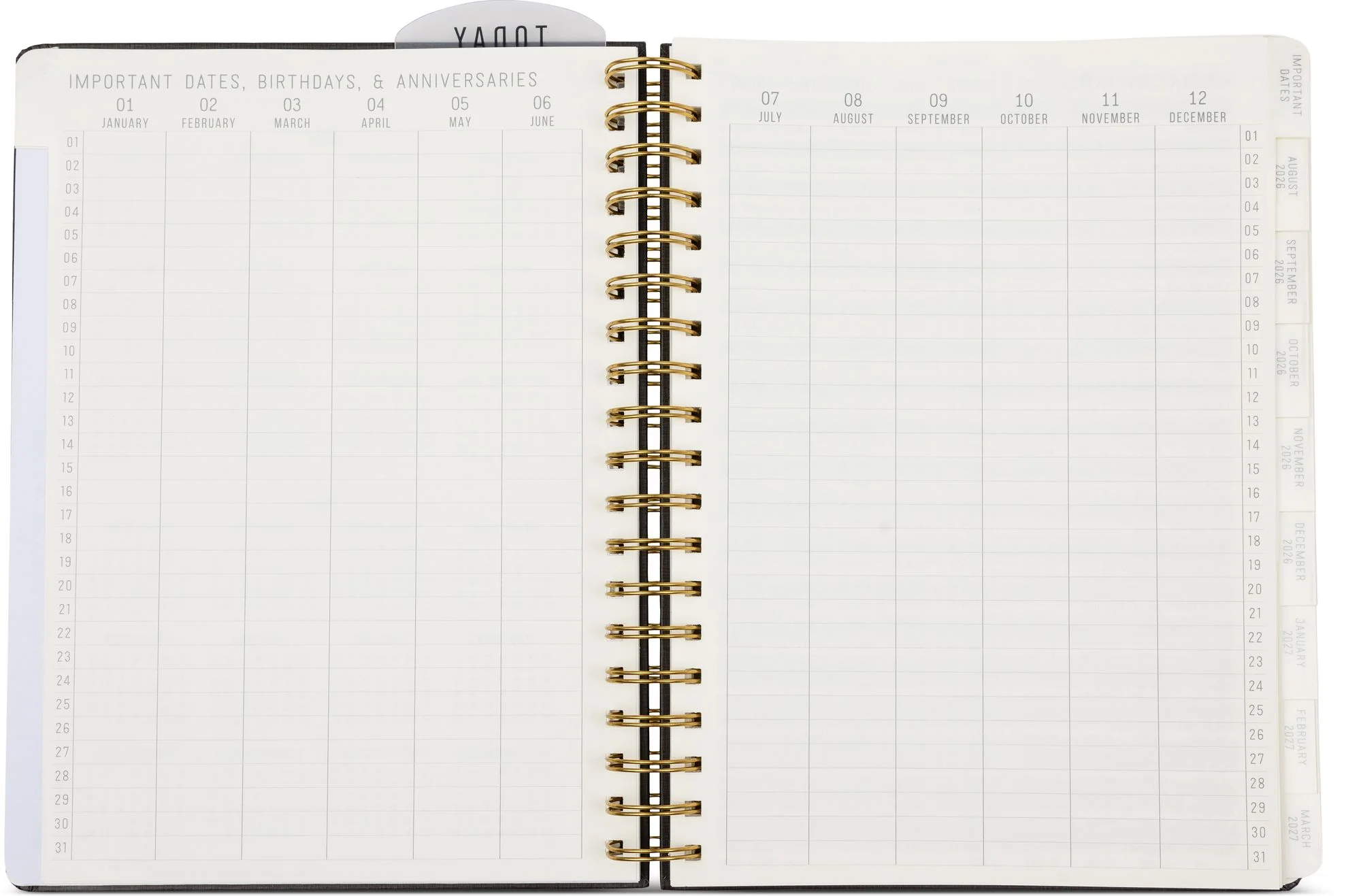 2026-2027 Black Standard Issue Weekly Desk Planner - Image 13