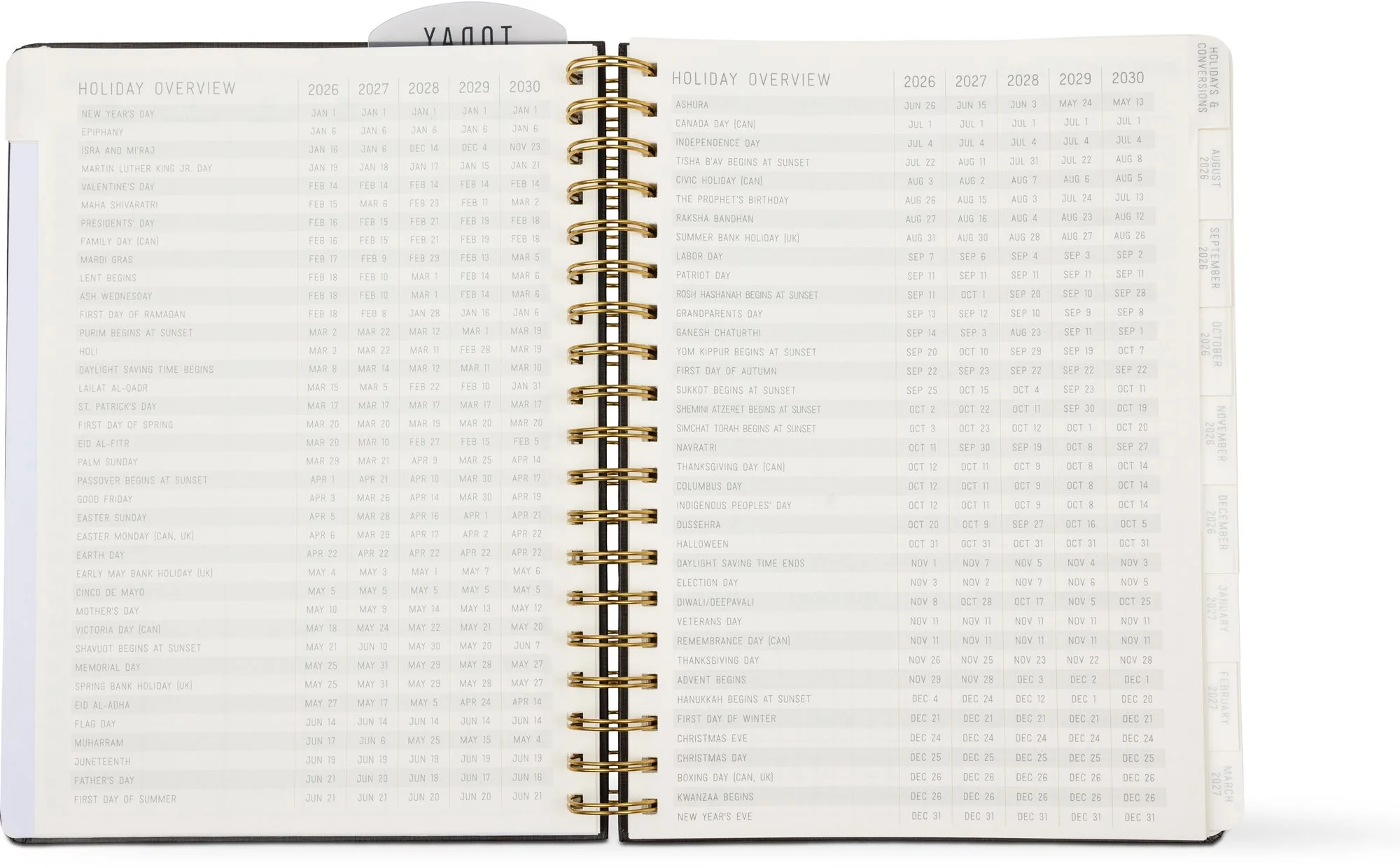 2026-2027 Black Standard Issue Weekly Desk Planner - Image 14
