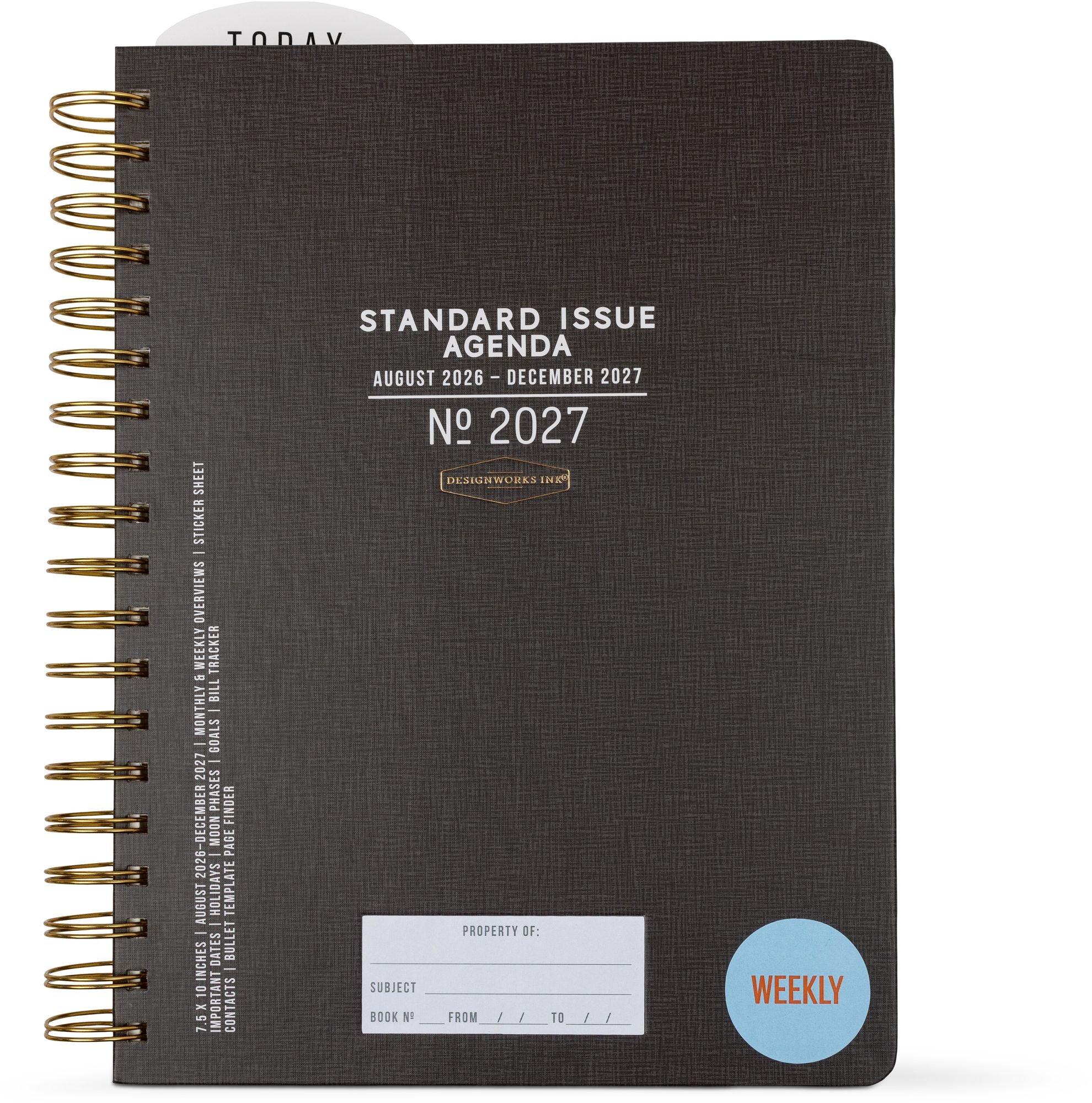 2026-2027 Black Standard Issue Weekly Desk Planner - Image 8