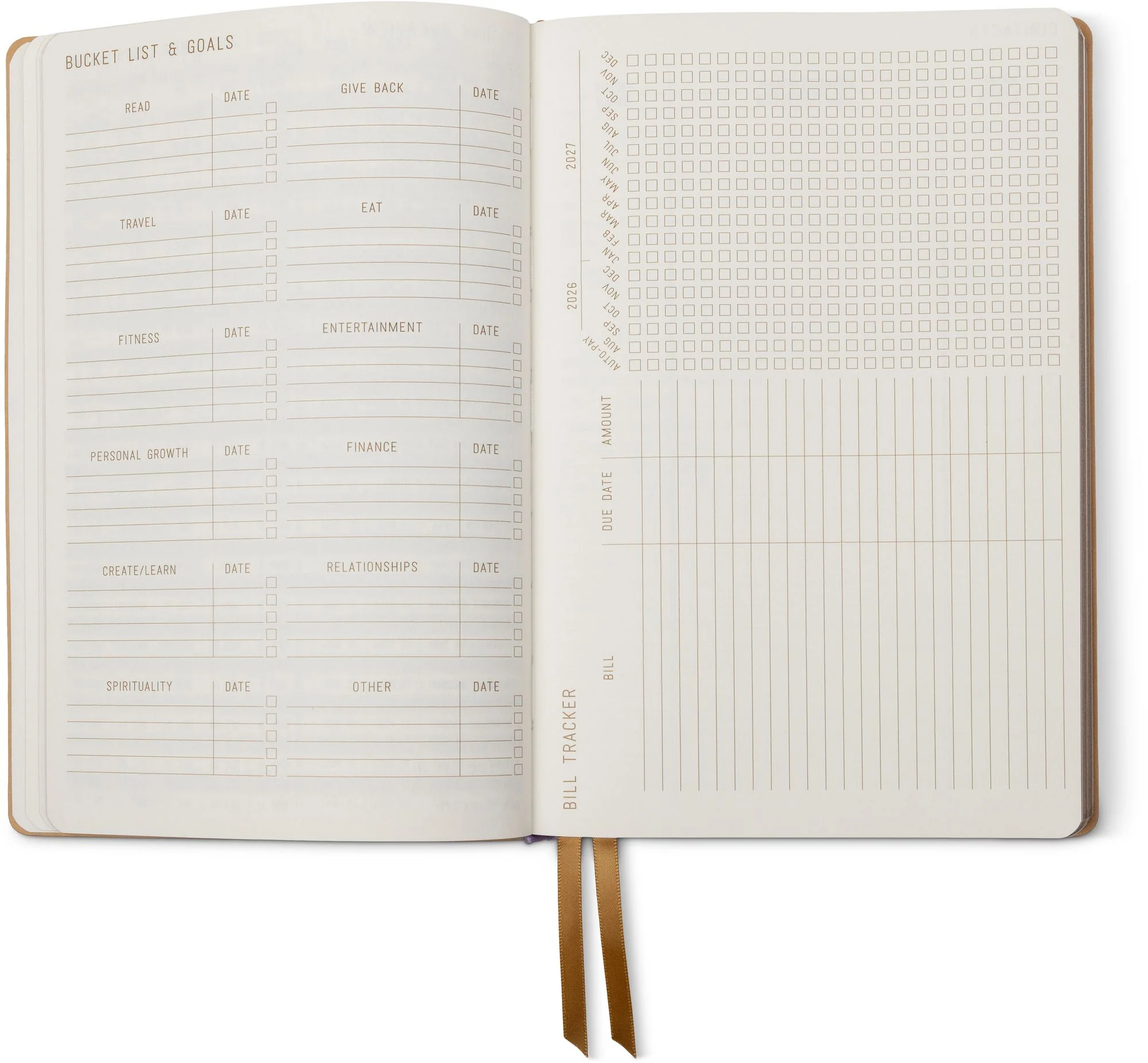 2026-2027 Celestial Birds Leatherette Weekly Desk Planner - Image 13