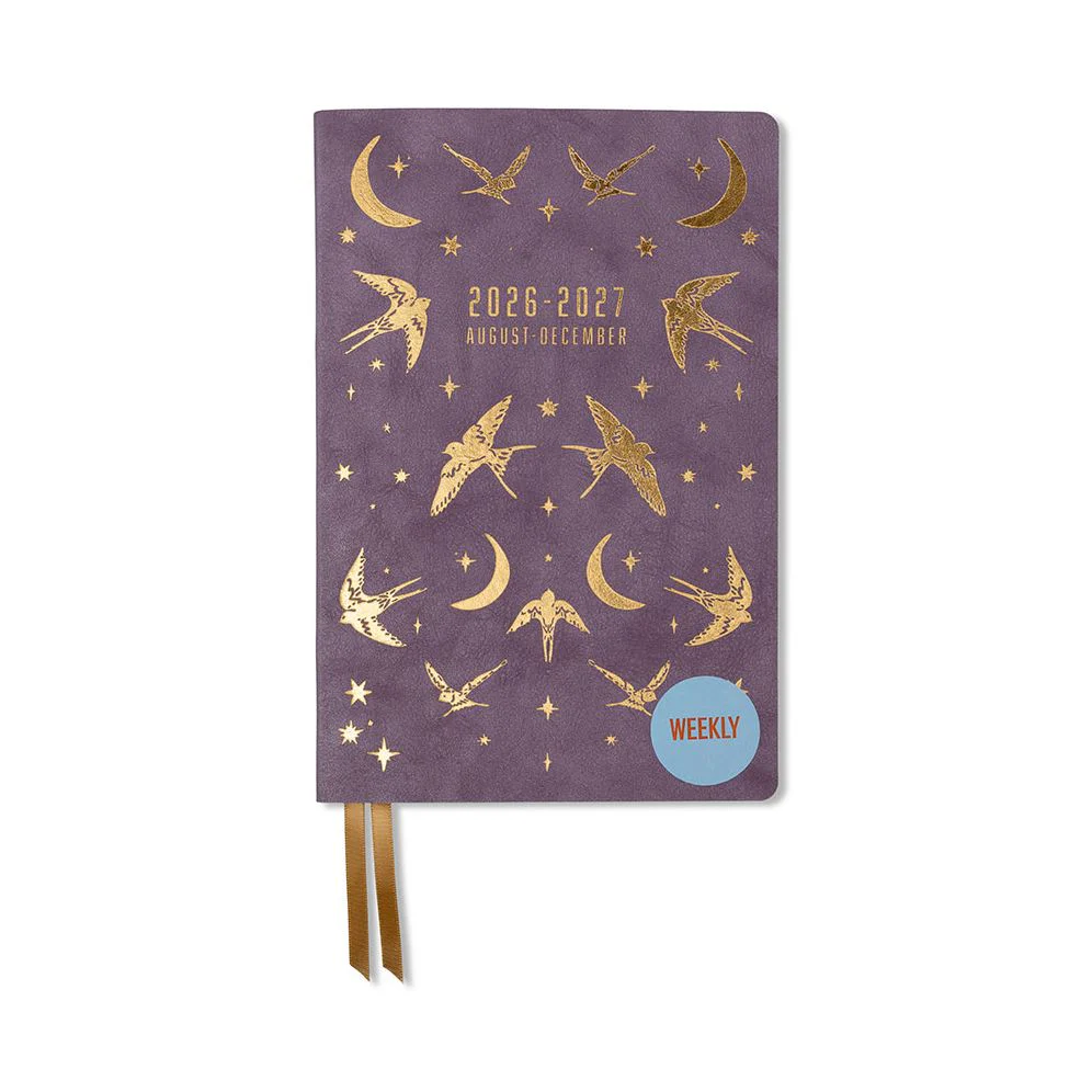 2026-2027 Celestial Birds Leatherette Weekly Desk Planner - Image 2