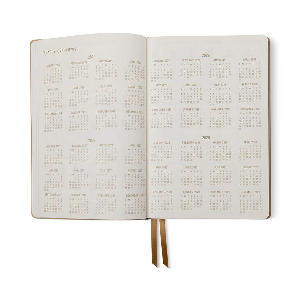 2026-2027 Celestial Birds Leatherette Weekly Desk Planner - Image 3