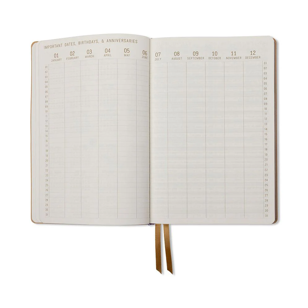 2026-2027 Celestial Birds Leatherette Weekly Desk Planner - Image 4