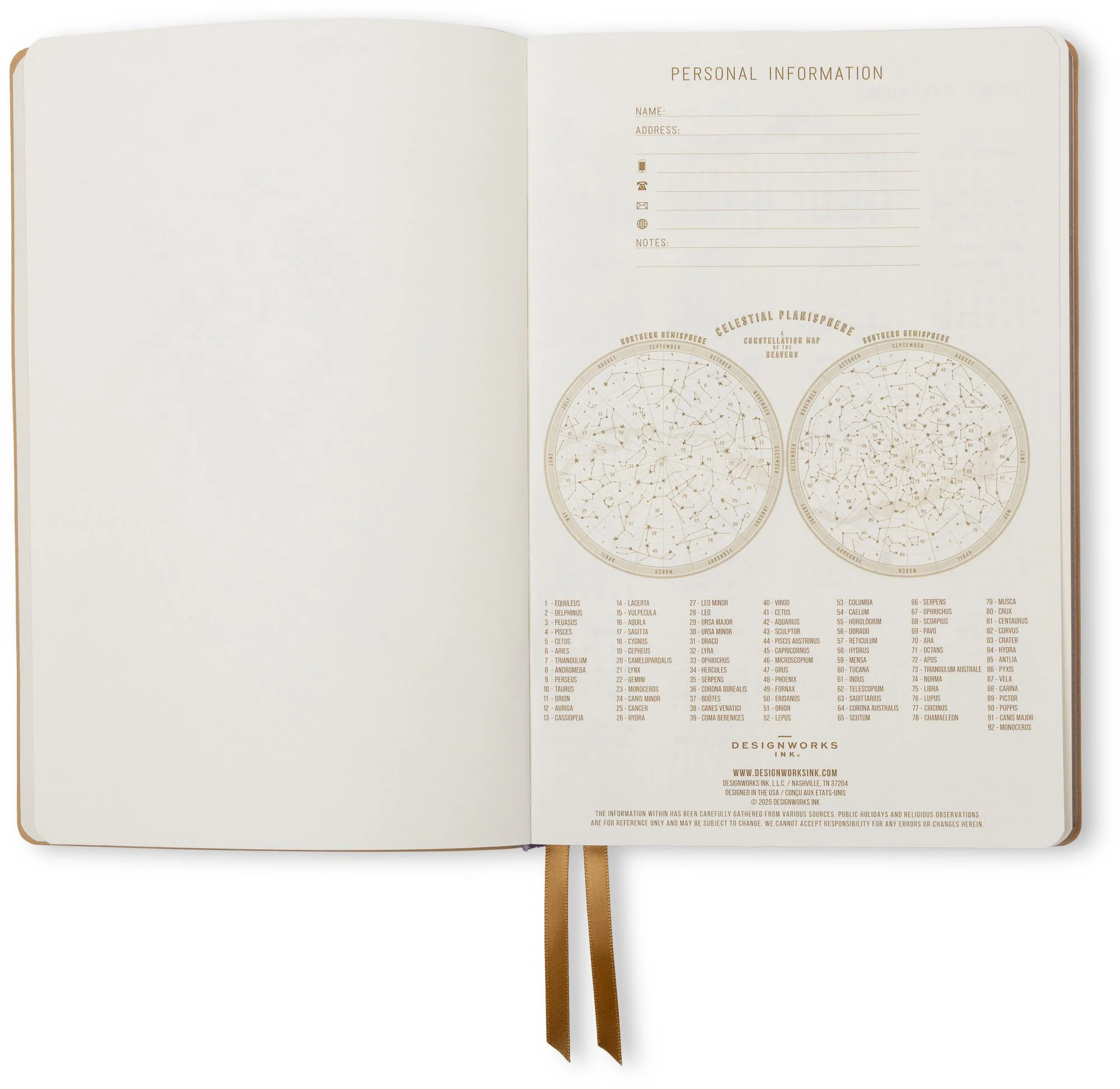 2026-2027 Celestial Birds Leatherette Weekly Desk Planner - Image 9