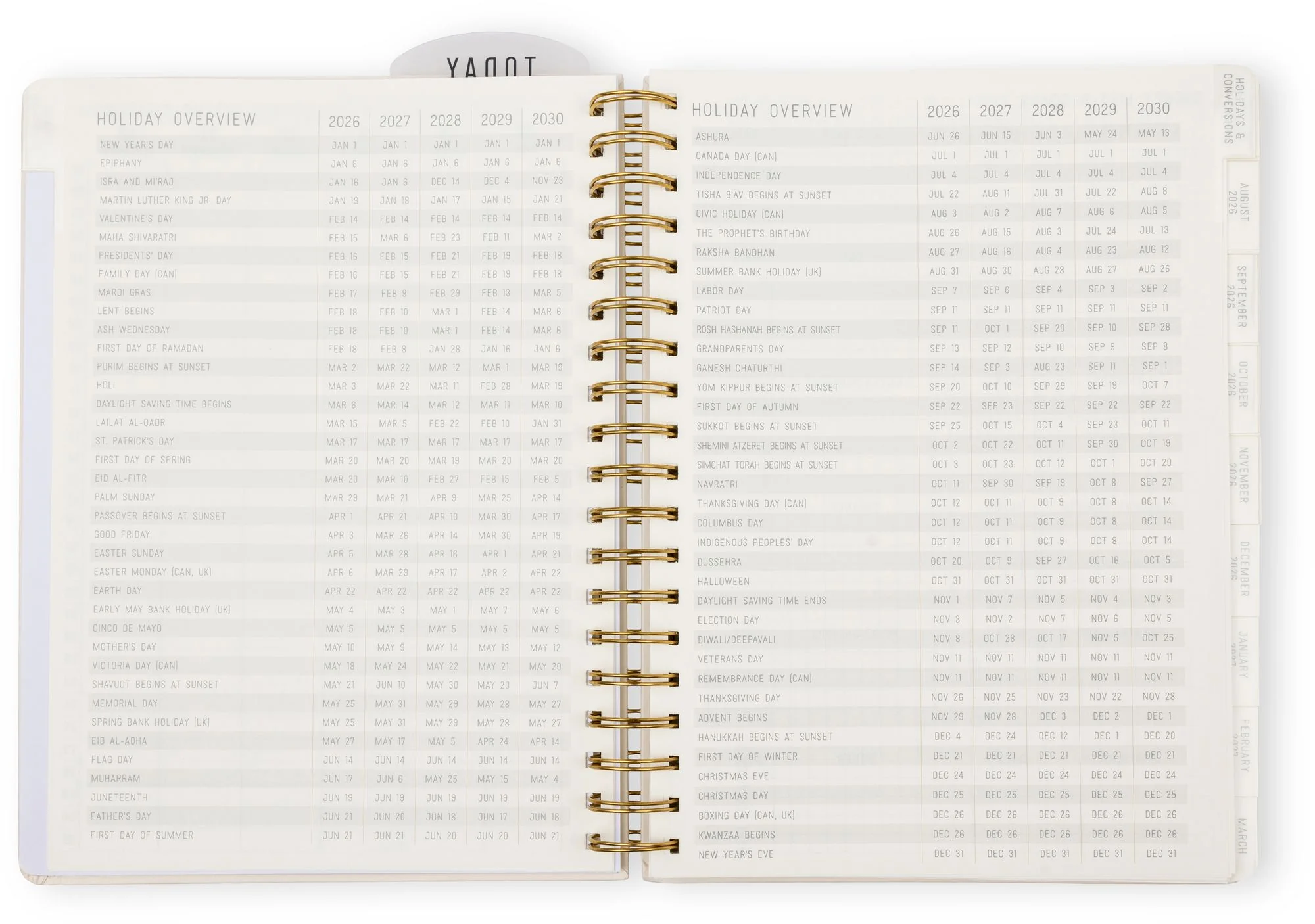 2026-2027 Cream Standard Issue Weekly Desk Planner - Image 14