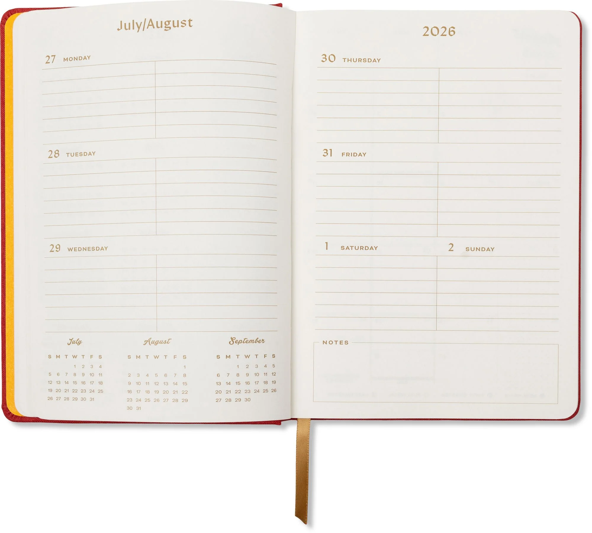 2026-2027 Embroidered Lucky Cat Weekly Desk Planner - Image 14