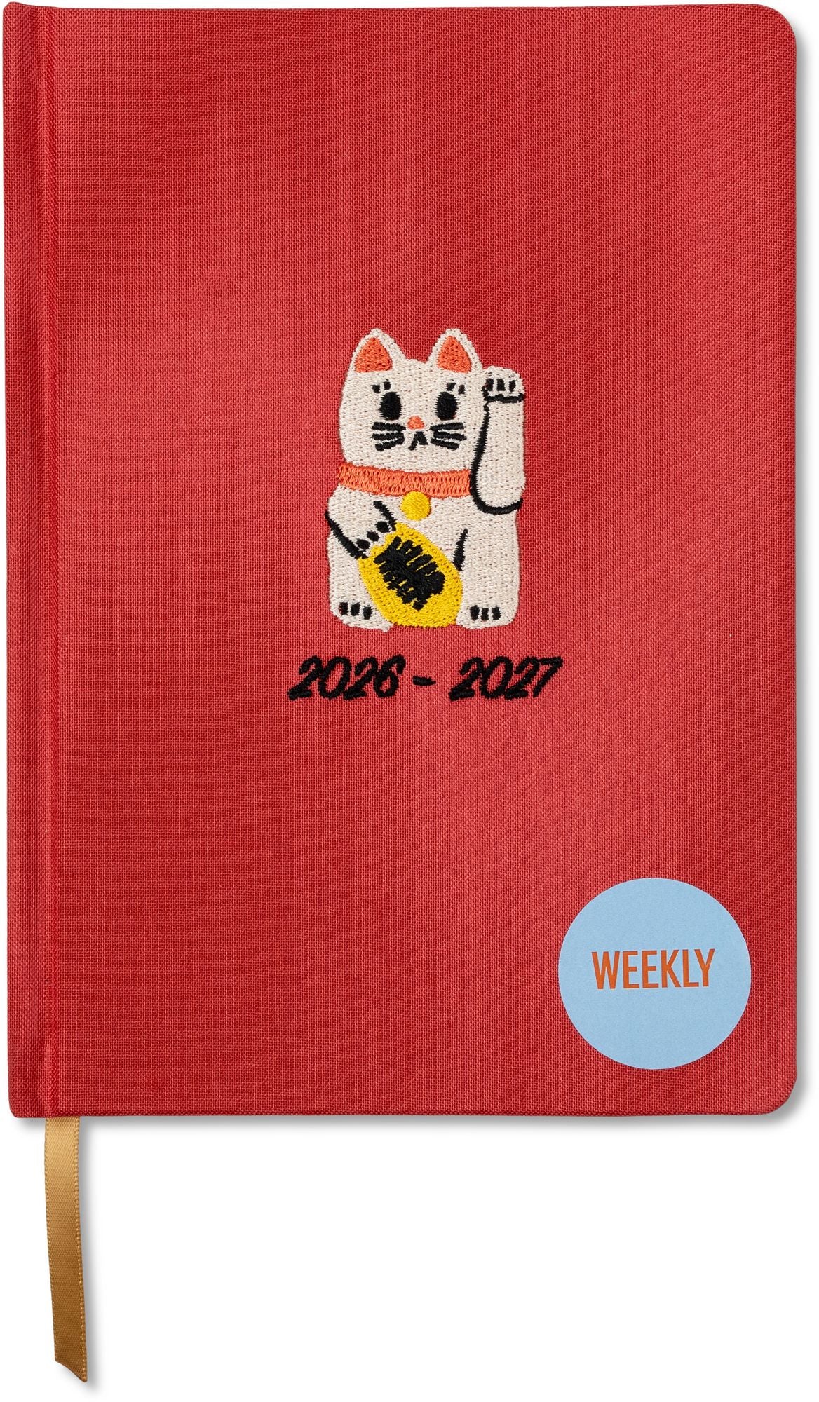 2026-2027 Embroidered Lucky Cat Weekly Desk Planner - Image 8