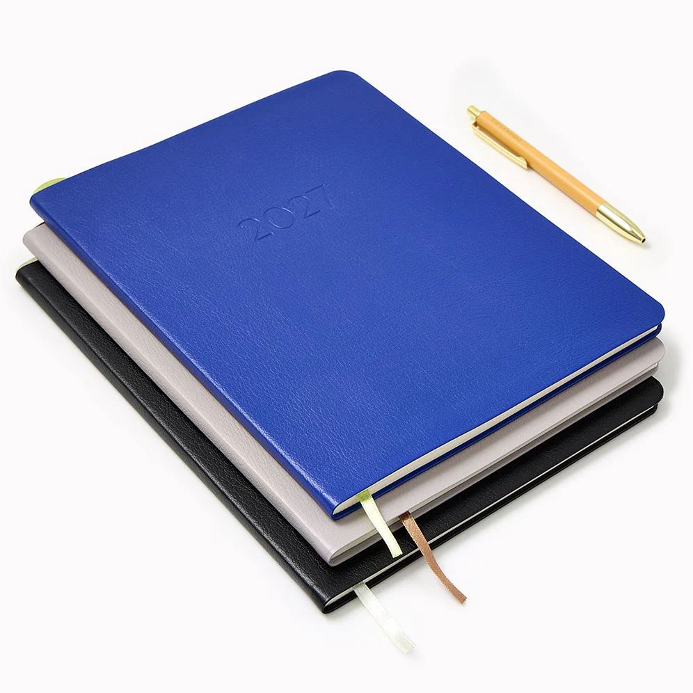 2026-2027 Leather 18-Month Monthly Desk Planner - Cobalt Blue - Image 3