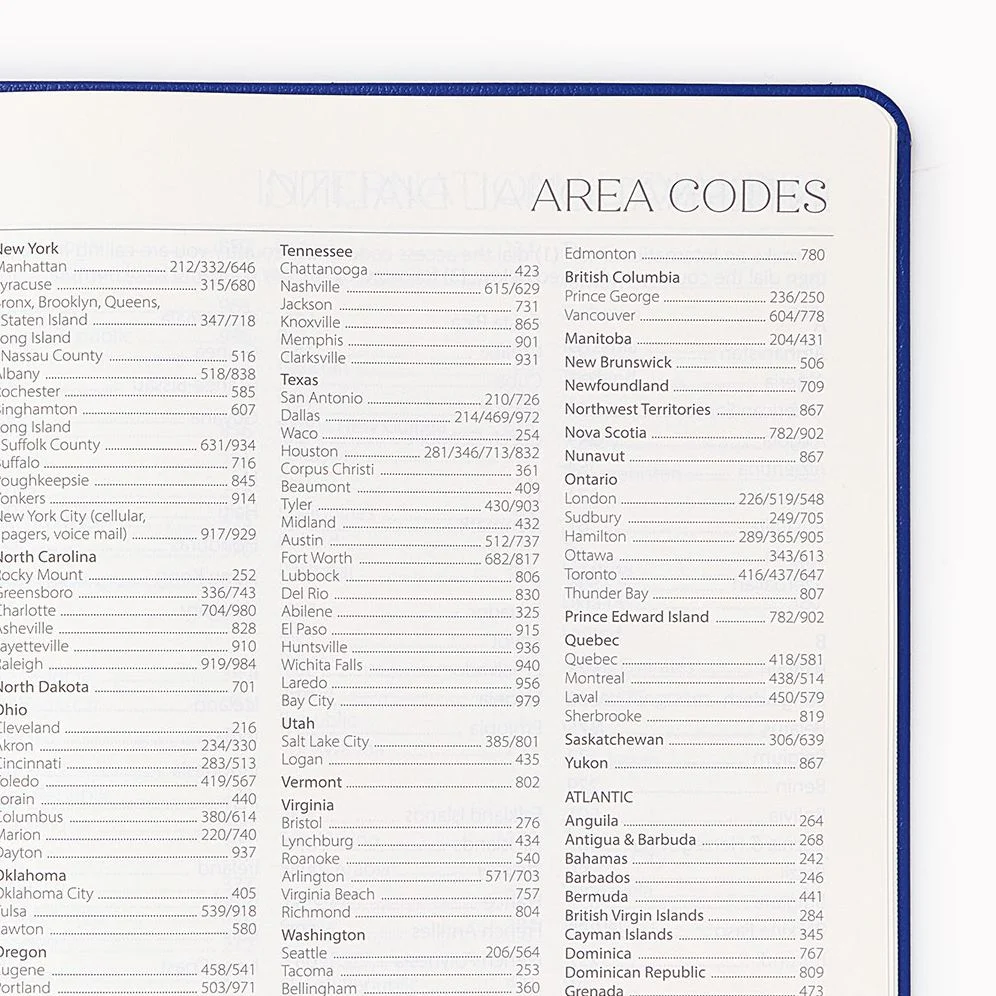 2026-2027 Leather 18-Month Monthly Desk Planner - Cobalt Blue - Image 4