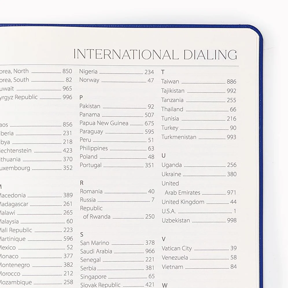 2026-2027 Leather 18-Month Monthly Desk Planner - Cobalt Blue - Image 5