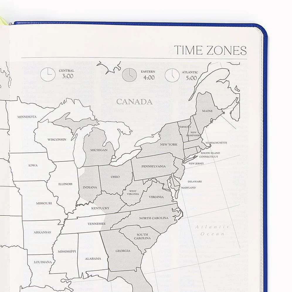2026-2027 Leather 18-Month Weekly Desk Planner - Cobalt Blue - Image 4