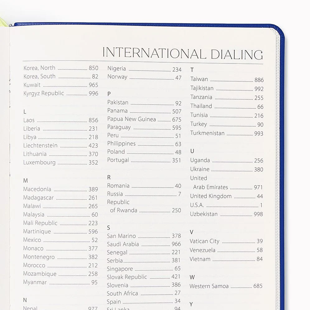 2026-2027 Leather 18-Month Weekly Desk Planner - Cobalt Blue - Image 5