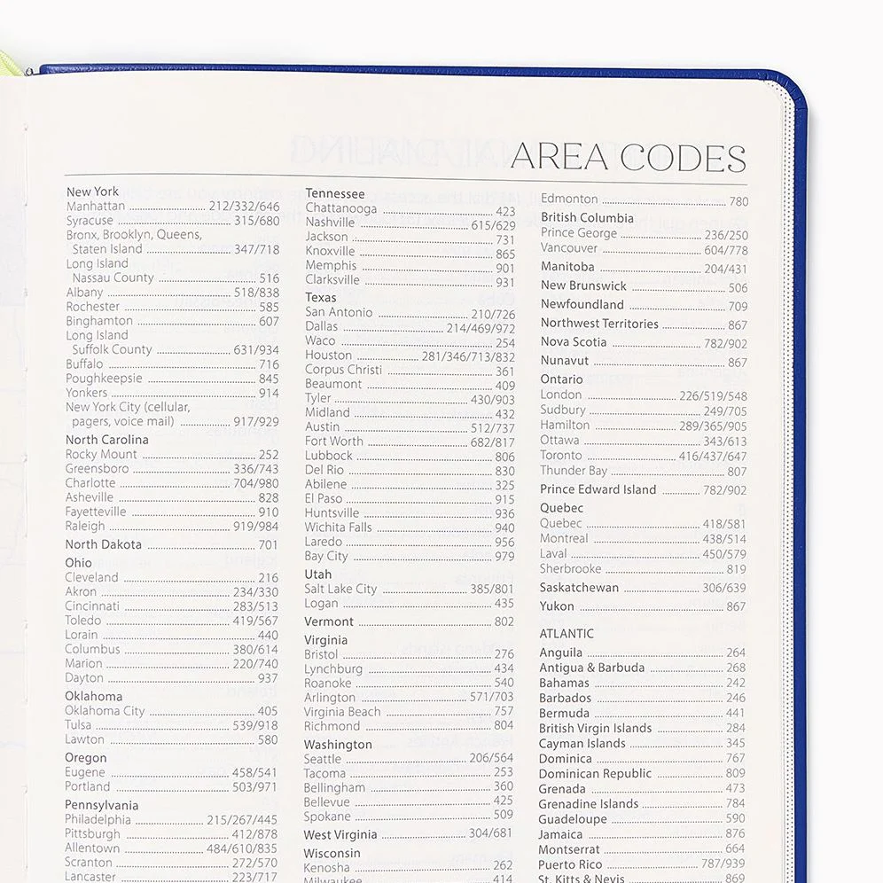 2026-2027 Leather 18-Month Weekly Desk Planner - Cobalt Blue - Image 8