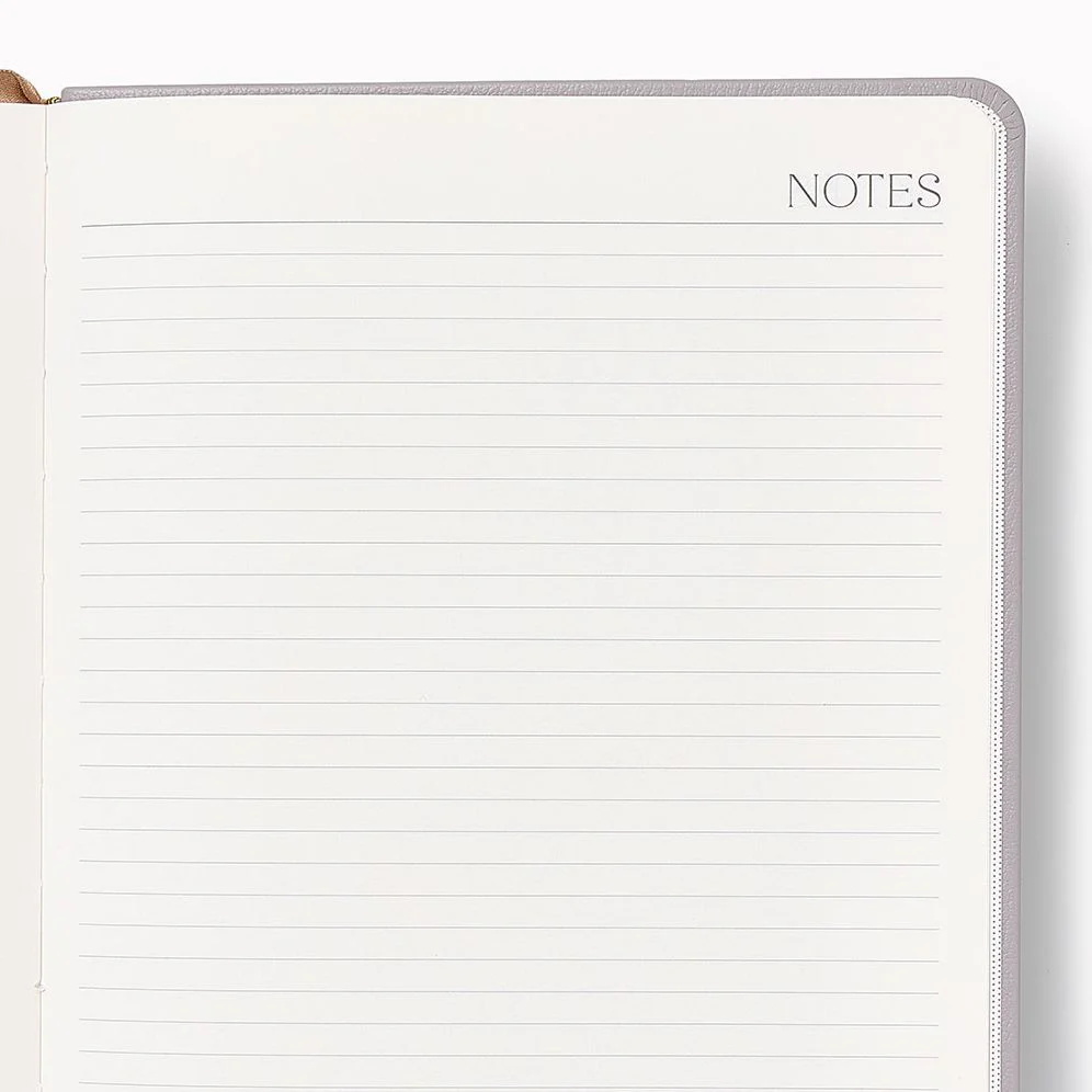 2026-2027 Leather 18-Month Weekly Desk Planner - Gray Lilac - Image 7