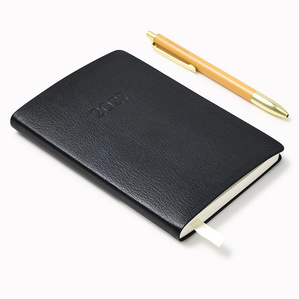 2026-2027 Leather 18-Month Weekly Pocket Planner - Black - Image 2