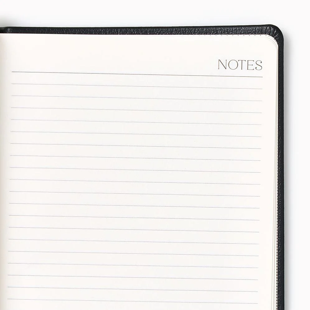 2026-2027 Leather 18-Month Weekly Pocket Planner - Black - Image 4