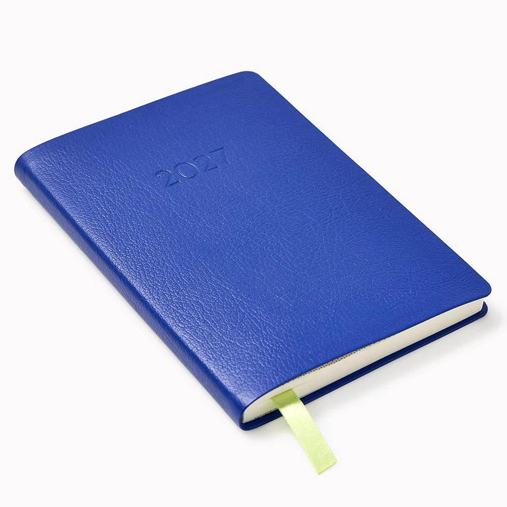 2026-2027 Leather 18-Month Weekly Pocket Planner - Cobalt Blue - Image 2