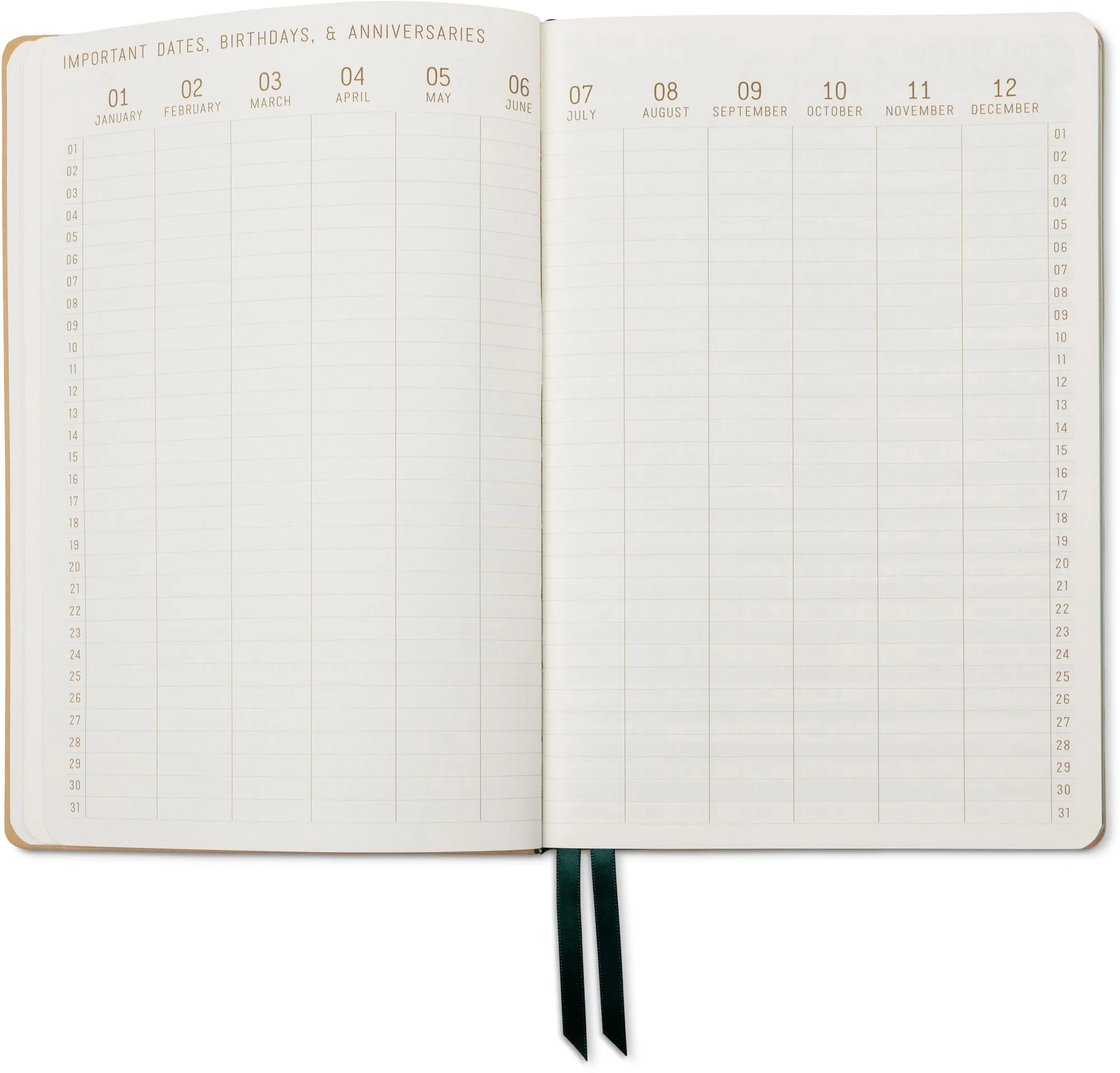 2026-2027 Monotone Bouquet Leatherette Weekly Desk Planner - Image 12