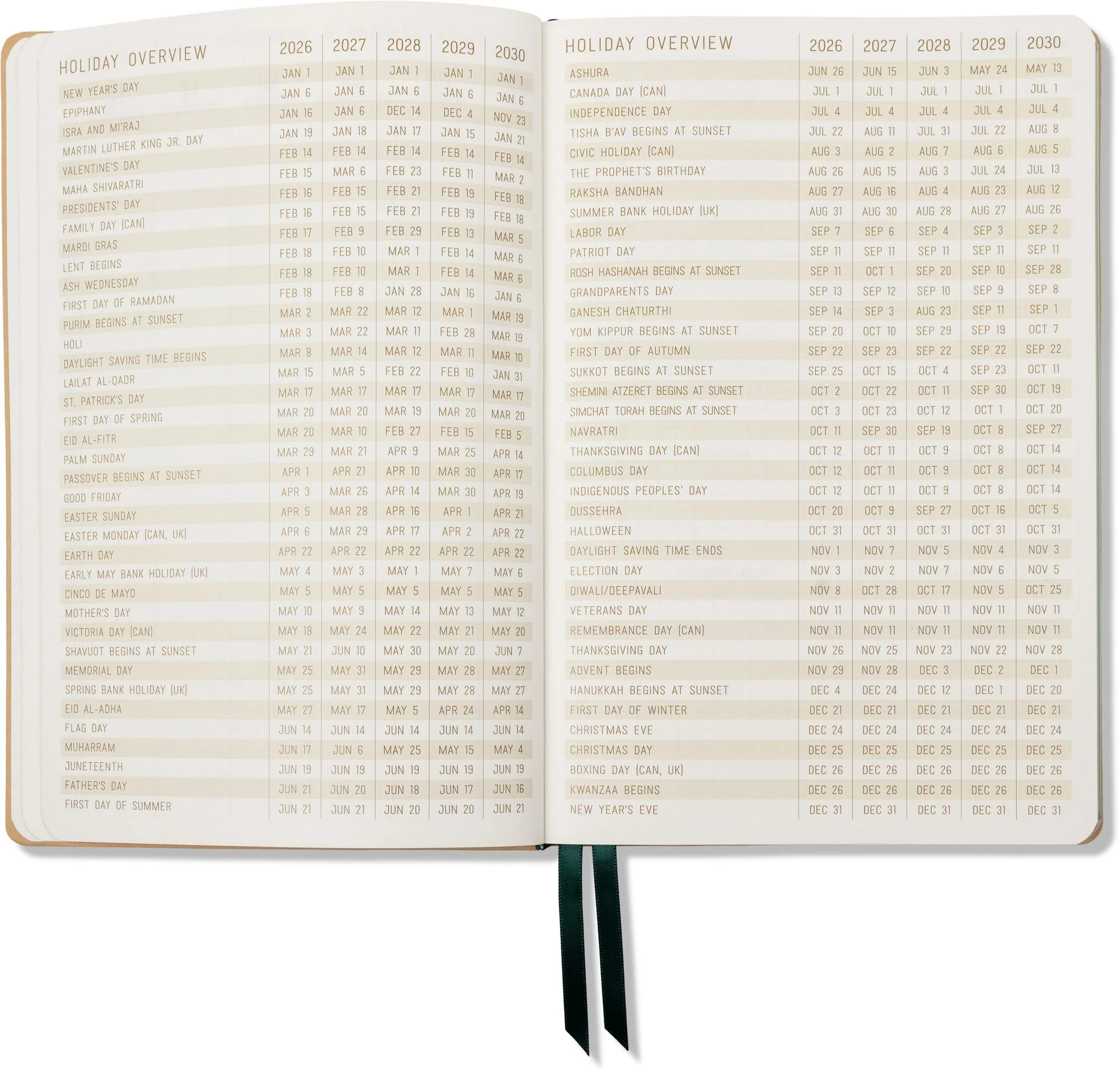 2026-2027 Monotone Bouquet Leatherette Weekly Desk Planner - Image 13