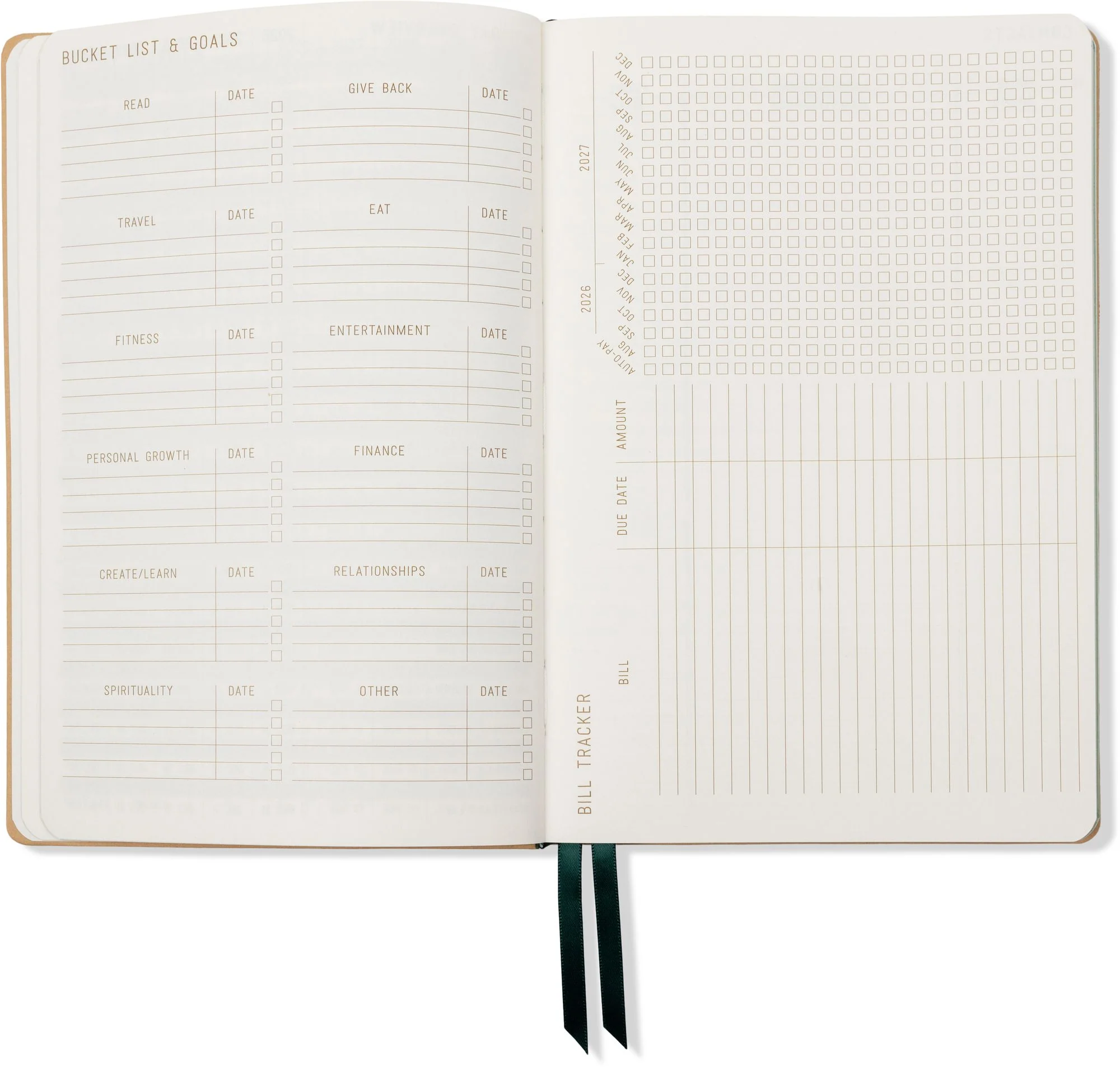 2026-2027 Monotone Bouquet Leatherette Weekly Desk Planner - Image 14