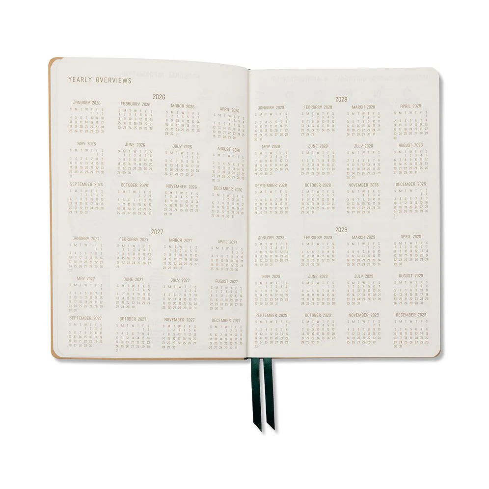 2026-2027 Monotone Bouquet Leatherette Weekly Desk Planner - Image 4