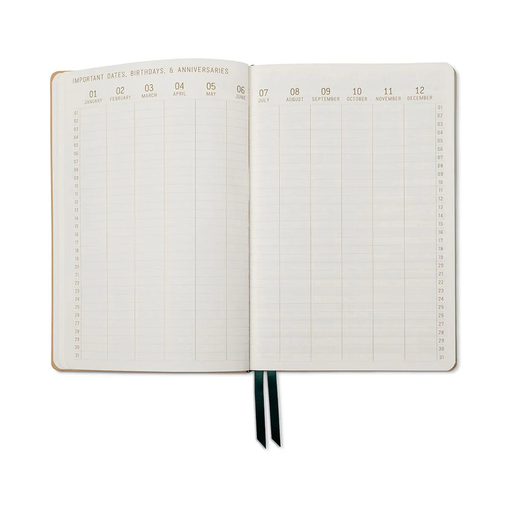 2026-2027 Monotone Bouquet Leatherette Weekly Desk Planner - Image 5