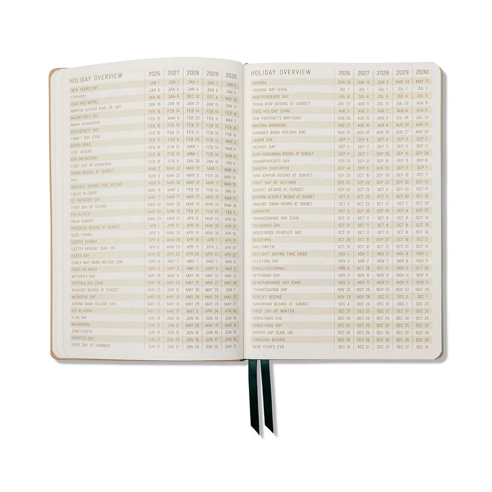2026-2027 Monotone Bouquet Leatherette Weekly Desk Planner - Image 6