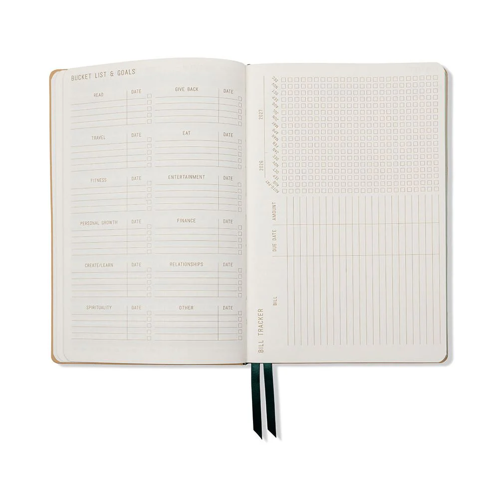 2026-2027 Monotone Bouquet Leatherette Weekly Desk Planner - Image 7