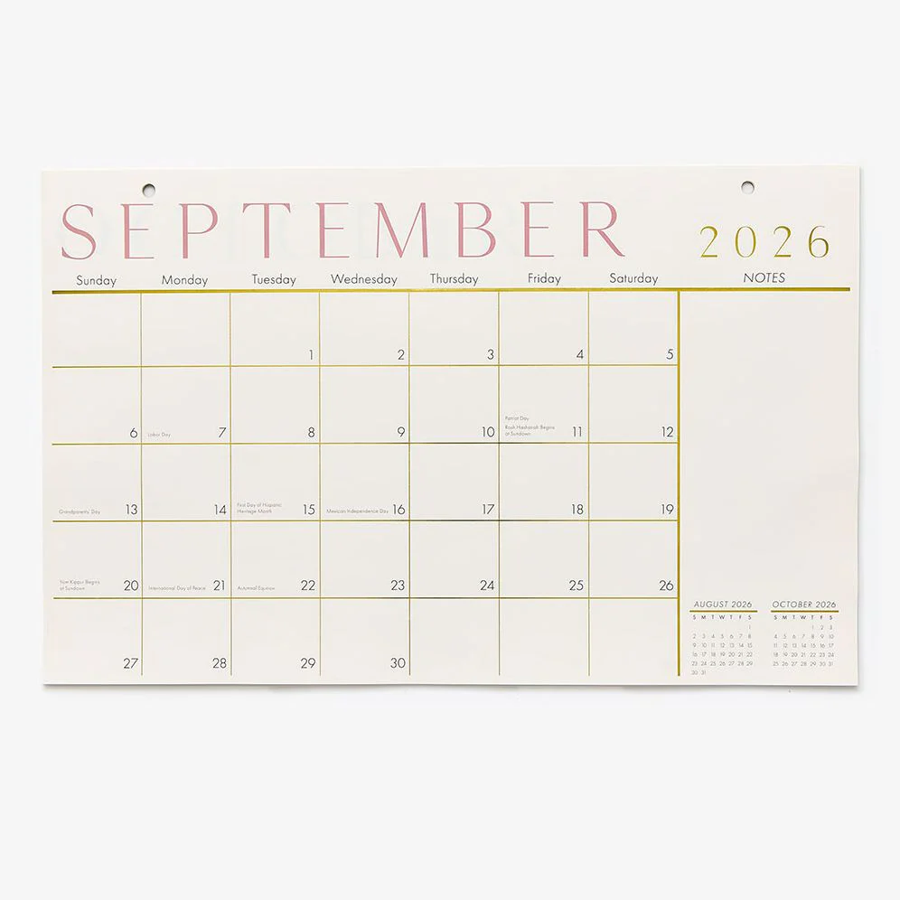 2026-2027 Paper Source Foil 17 Month Blotter Calendar - Image 2