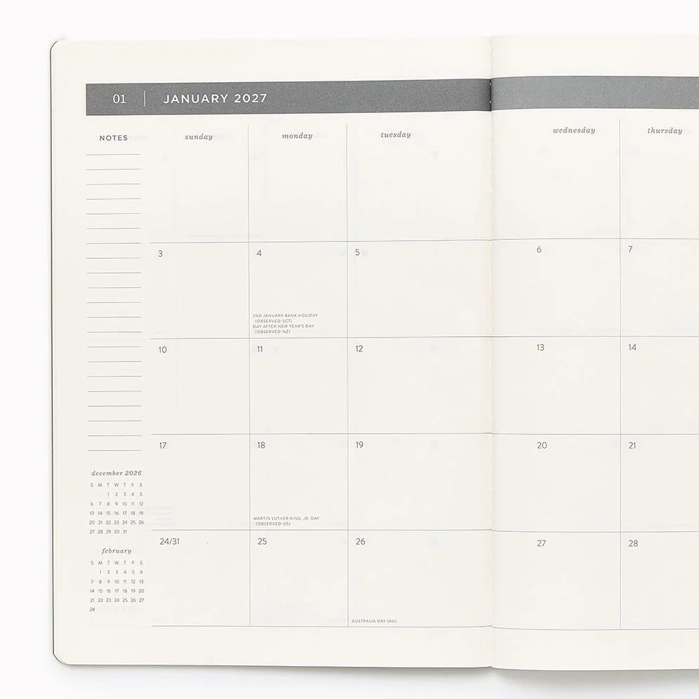 2026-2027 Paper Source Landscapes Monthly Desk Planner - Image 3