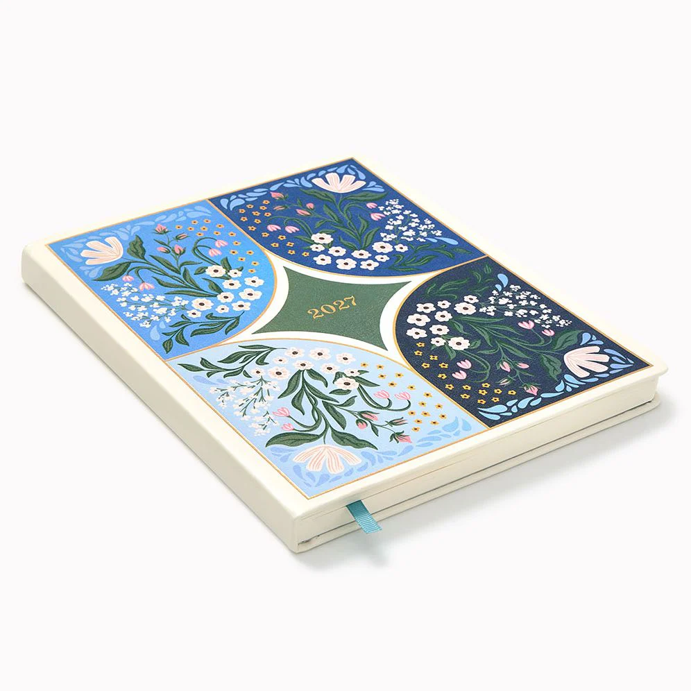 2026-2027 Paper Source Quadrant Floral Weekly Desk Planner - Image 2