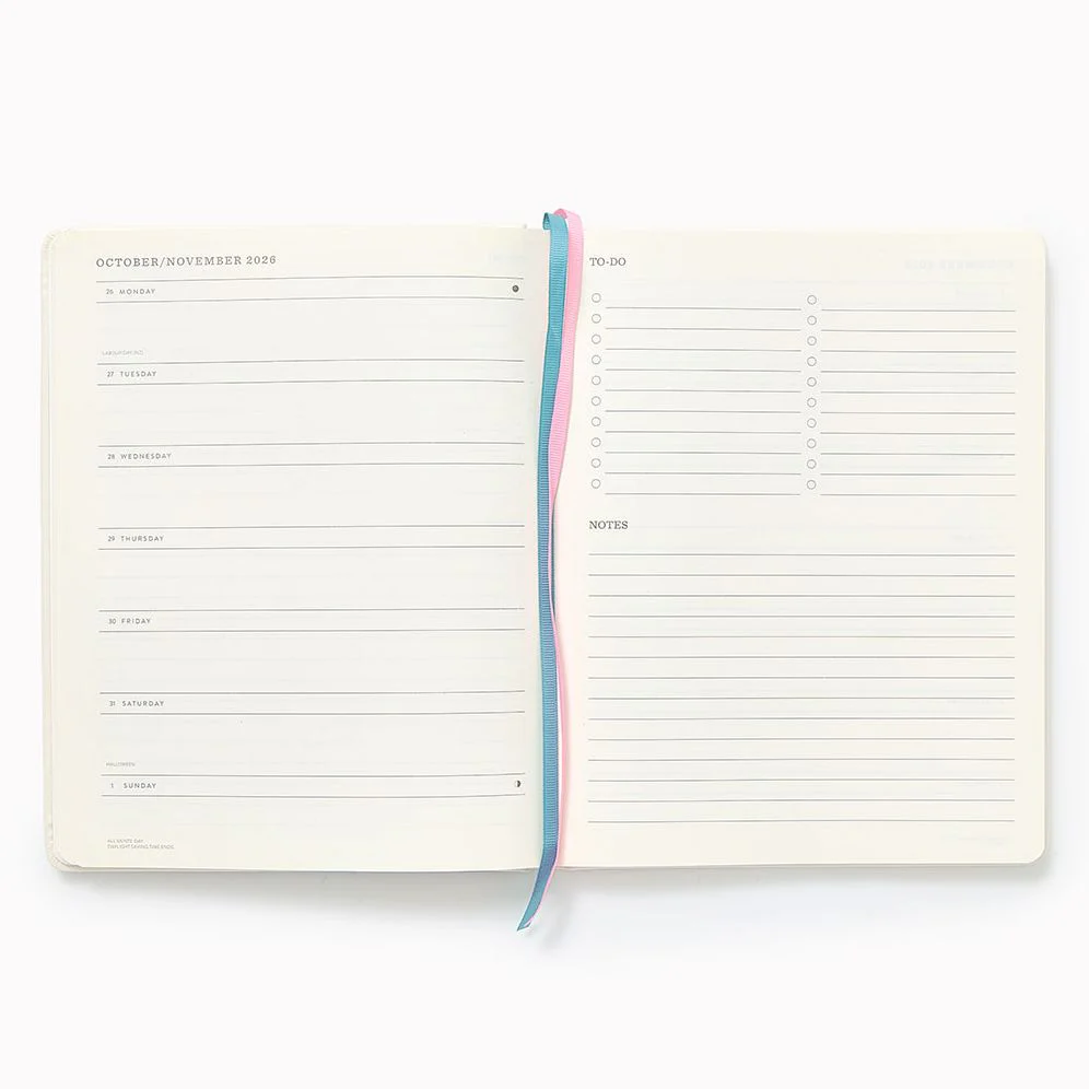 2026-2027 Paper Source Quadrant Floral Weekly Desk Planner - Image 3