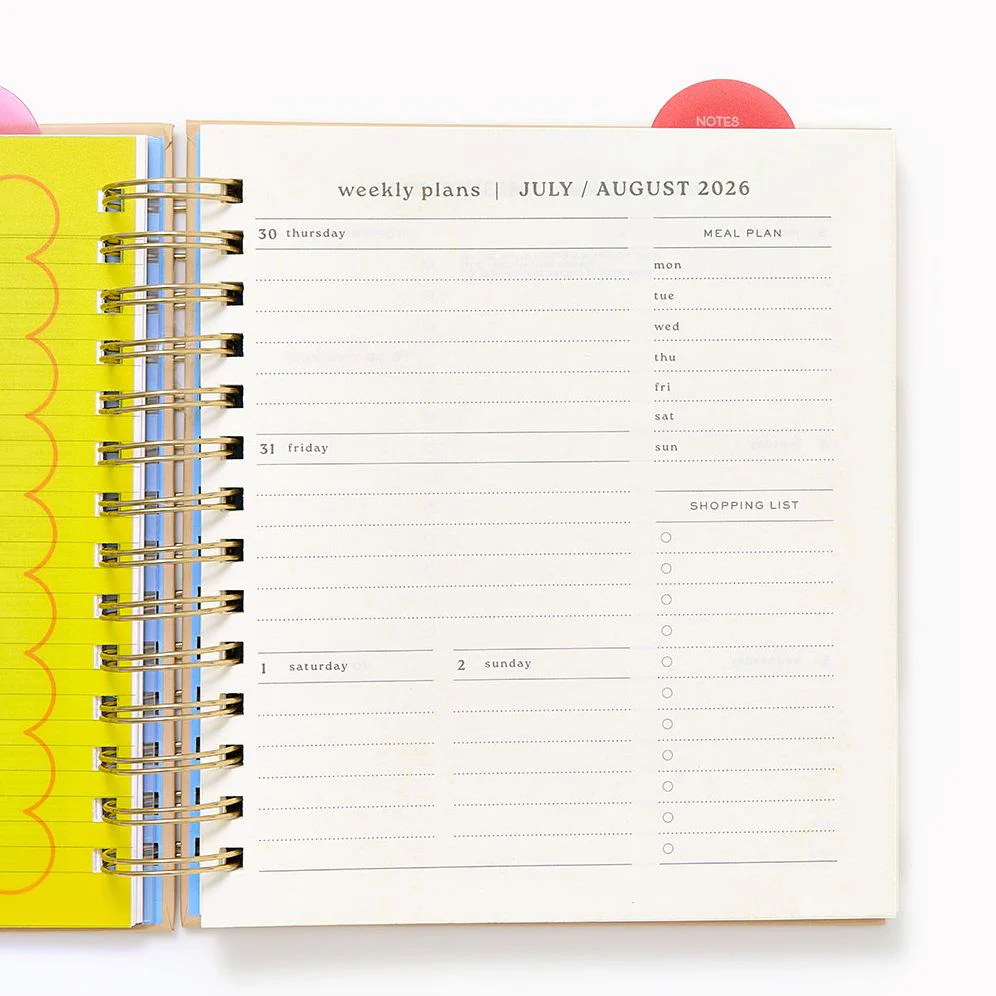 2026-2027 Paper Source Strawberry Weekly Desk Planner - Image 5