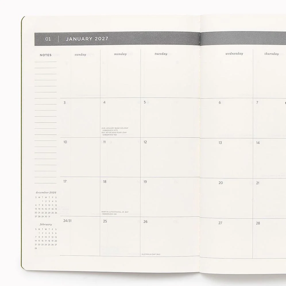 2026-2027 Paper Source Tapestries Monthly Desk Planner - Image 2