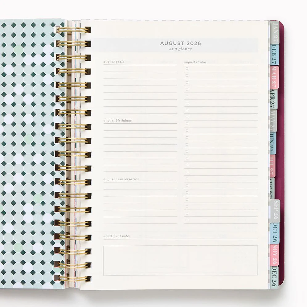 2026-2027 Paper Source Tiles Weekly Desk Planner - Image 5