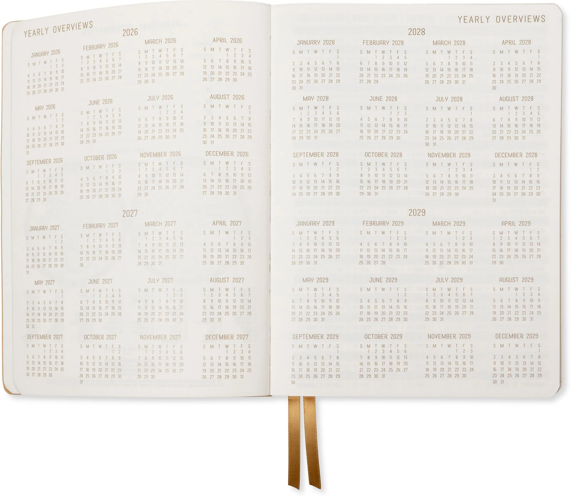 2026-2027 Rose Shadow Stripe Daily Planner - Image 10