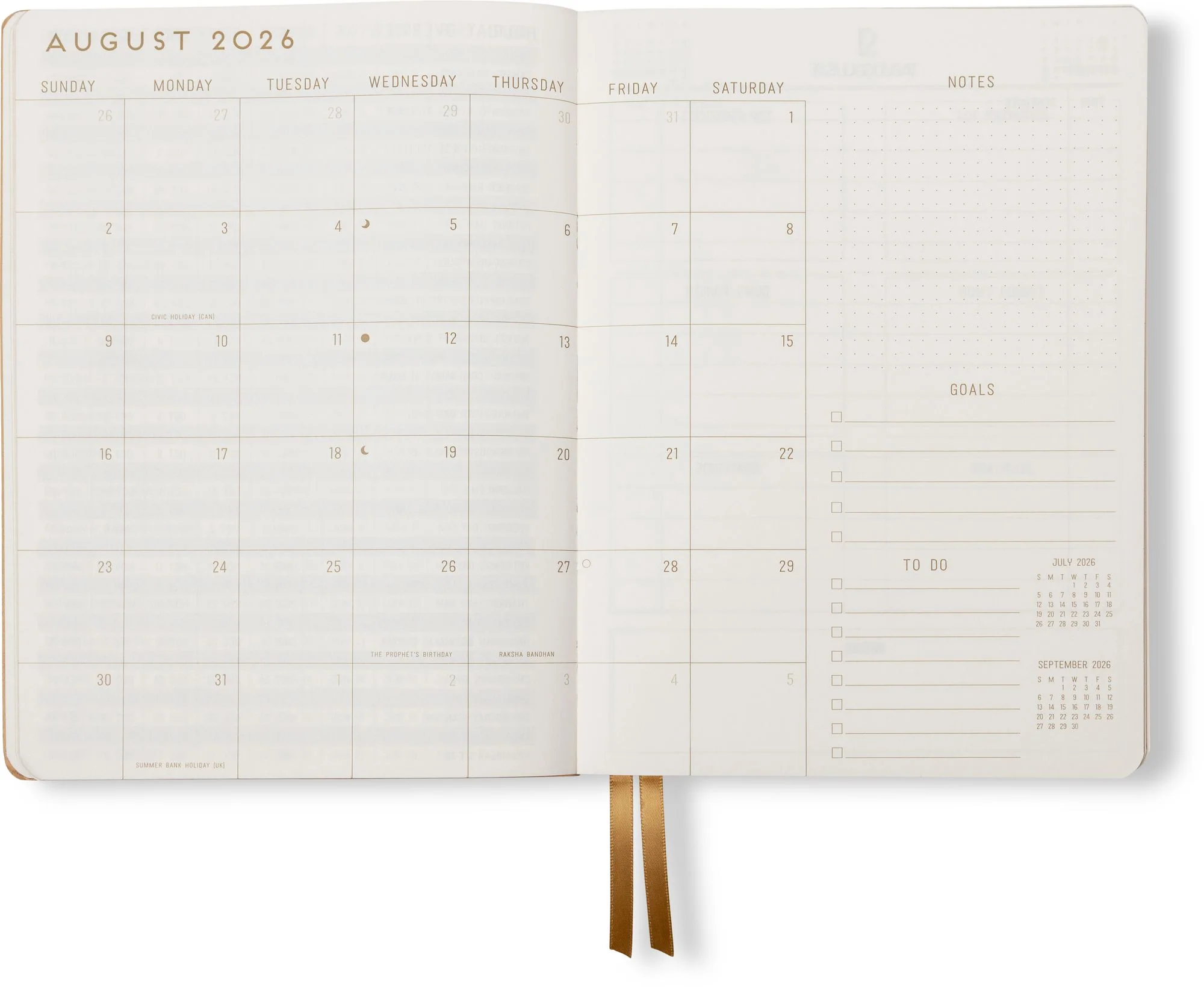 2026-2027 Rose Shadow Stripe Daily Planner - Image 12