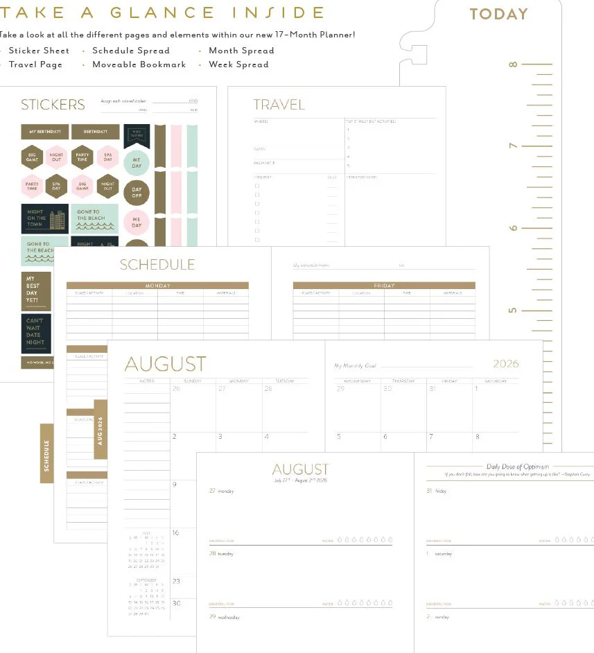 2026-2027 Seedlings Lemons 17 Month Hardcover Weekly/Monthly Planner - Image 3