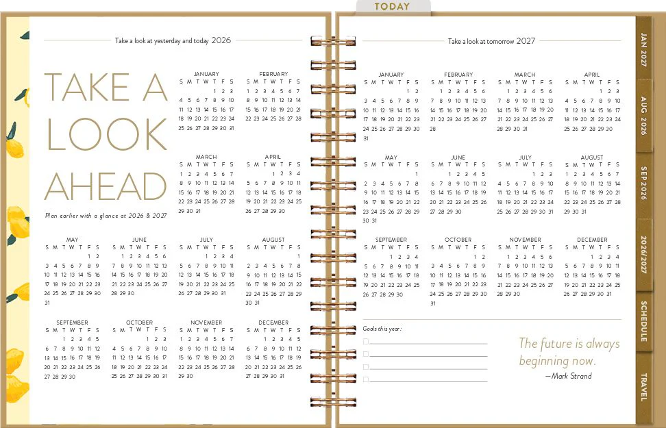 2026-2027 Seedlings Lemons 17 Month Hardcover Weekly/Monthly Planner - Image 6