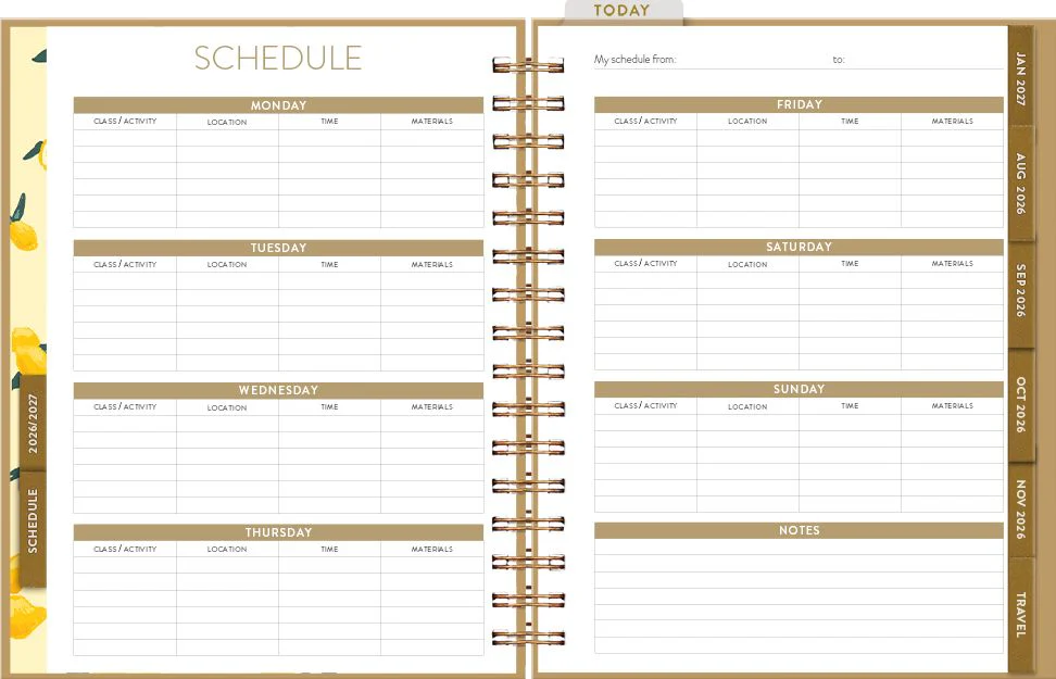 2026-2027 Seedlings Lemons 17 Month Hardcover Weekly/Monthly Planner - Image 7
