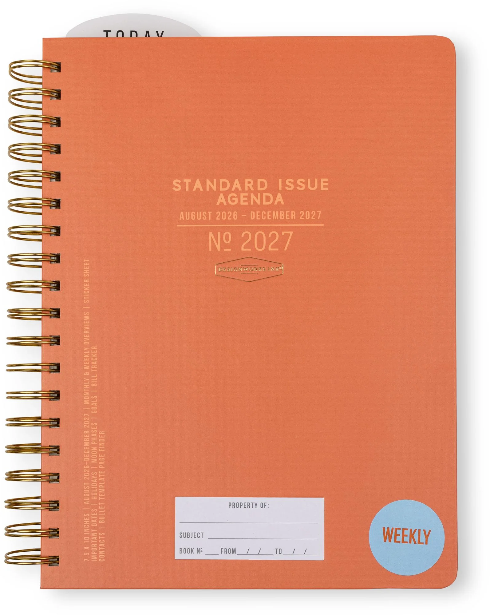 2026-2027 Tangerine Standard Issue Weekly Desk Planner - Image 9