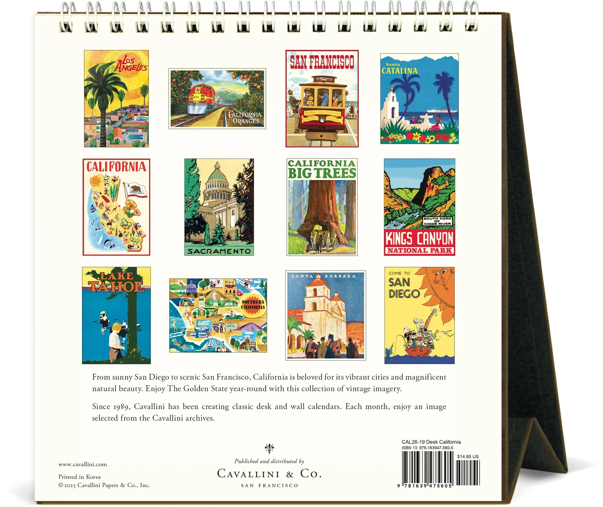 2026 Cavallini California Desk Calendar - Image 2
