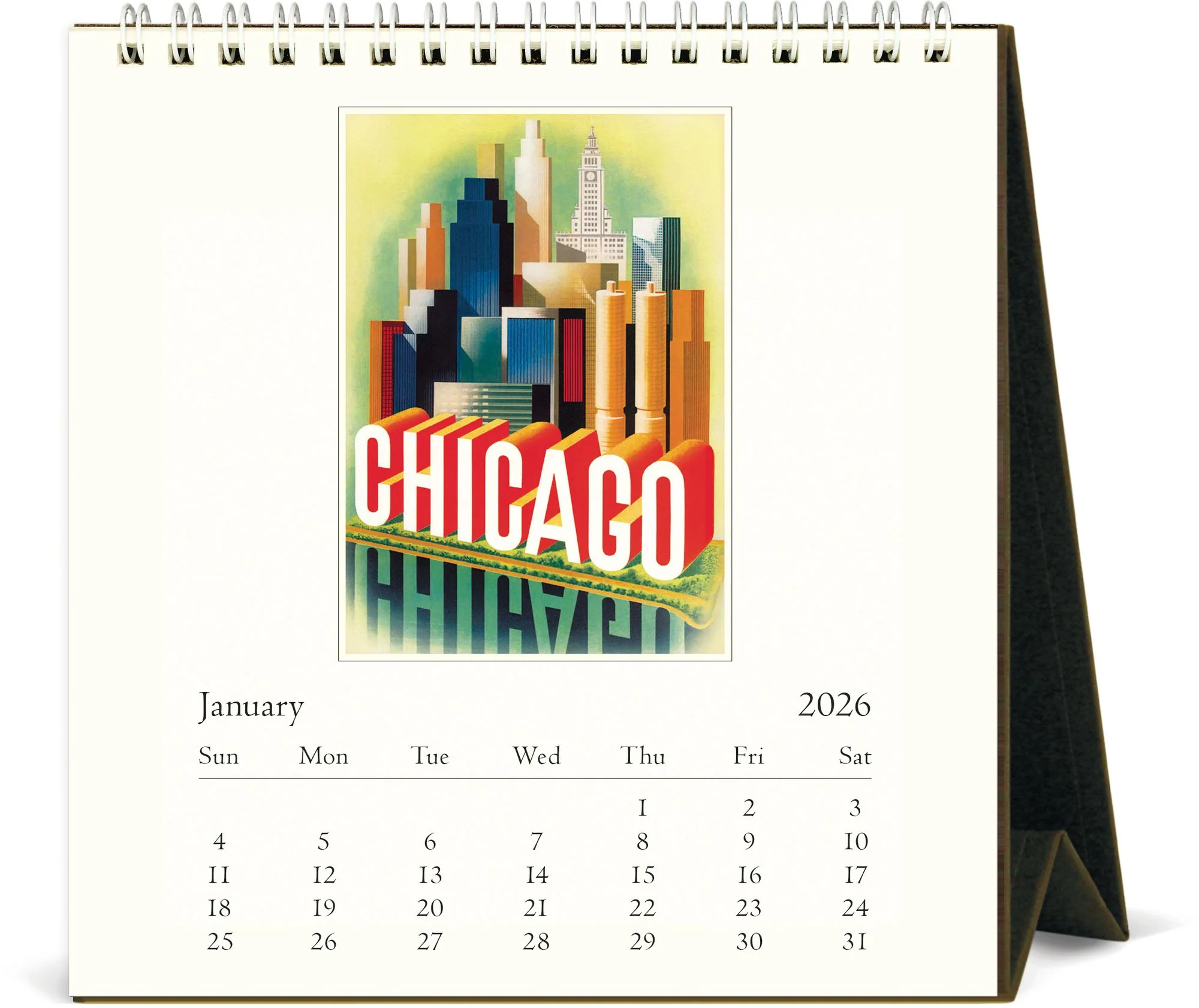 2026 Cavallini Chicago Desk Calendar - Image 2