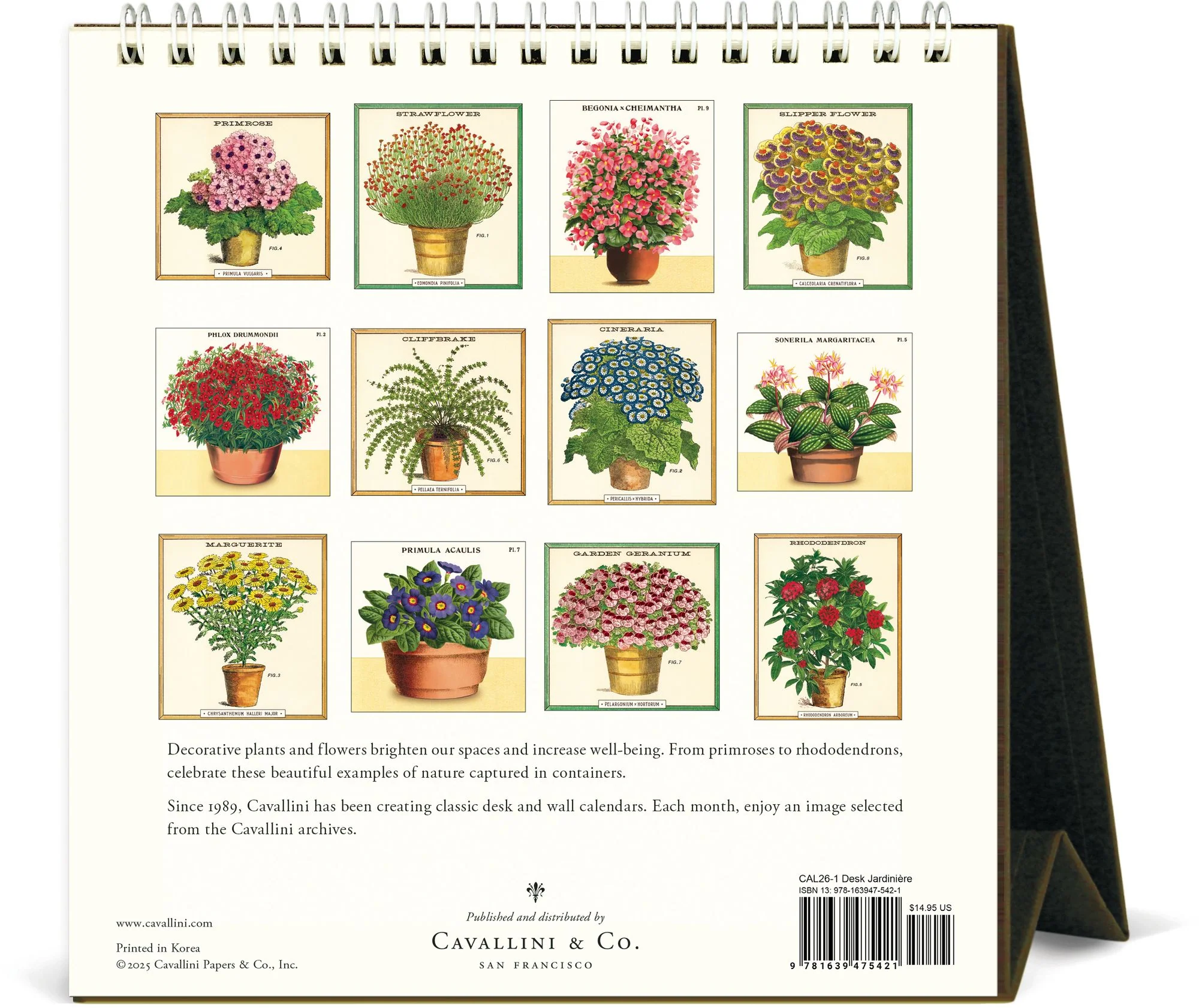 2026 Cavallini Jardiniere Desk Calendar - Image 3