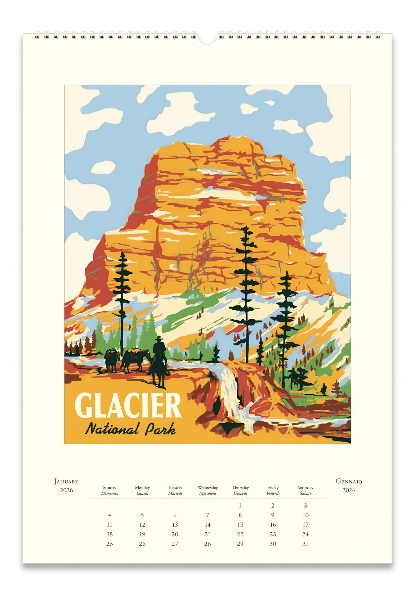 2026 Cavallini National Parks Wall Calendar - Image 2
